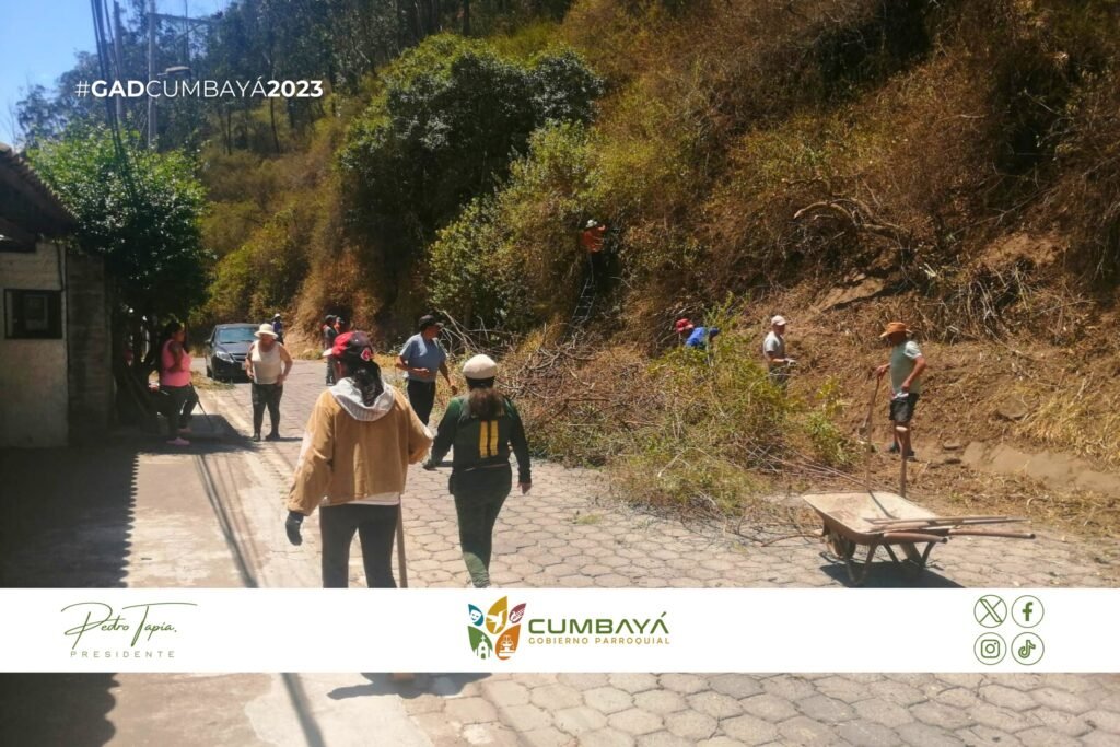 El GAD de Cumbayá trabaja junto a la ciudadanía en mingas barriales